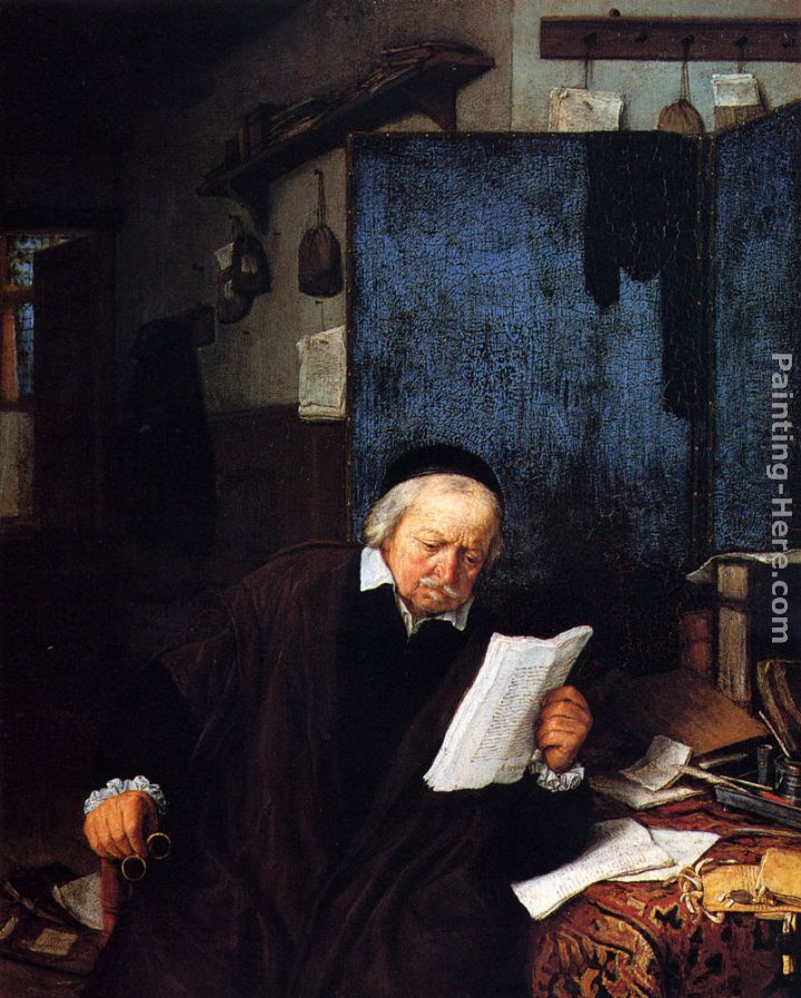 Lawyer In His Study painting - Adriaen van Ostade Lawyer In His Study art painting